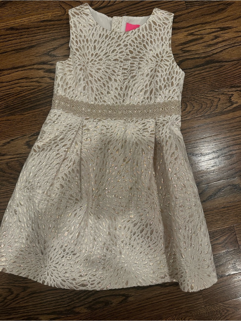 Lilly Pulitzer Ivory Dress with Gold Accents